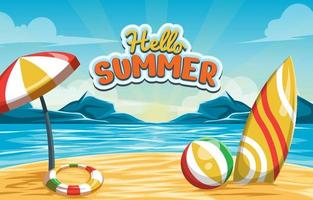 Detail Beach Vector Background Nomer 27