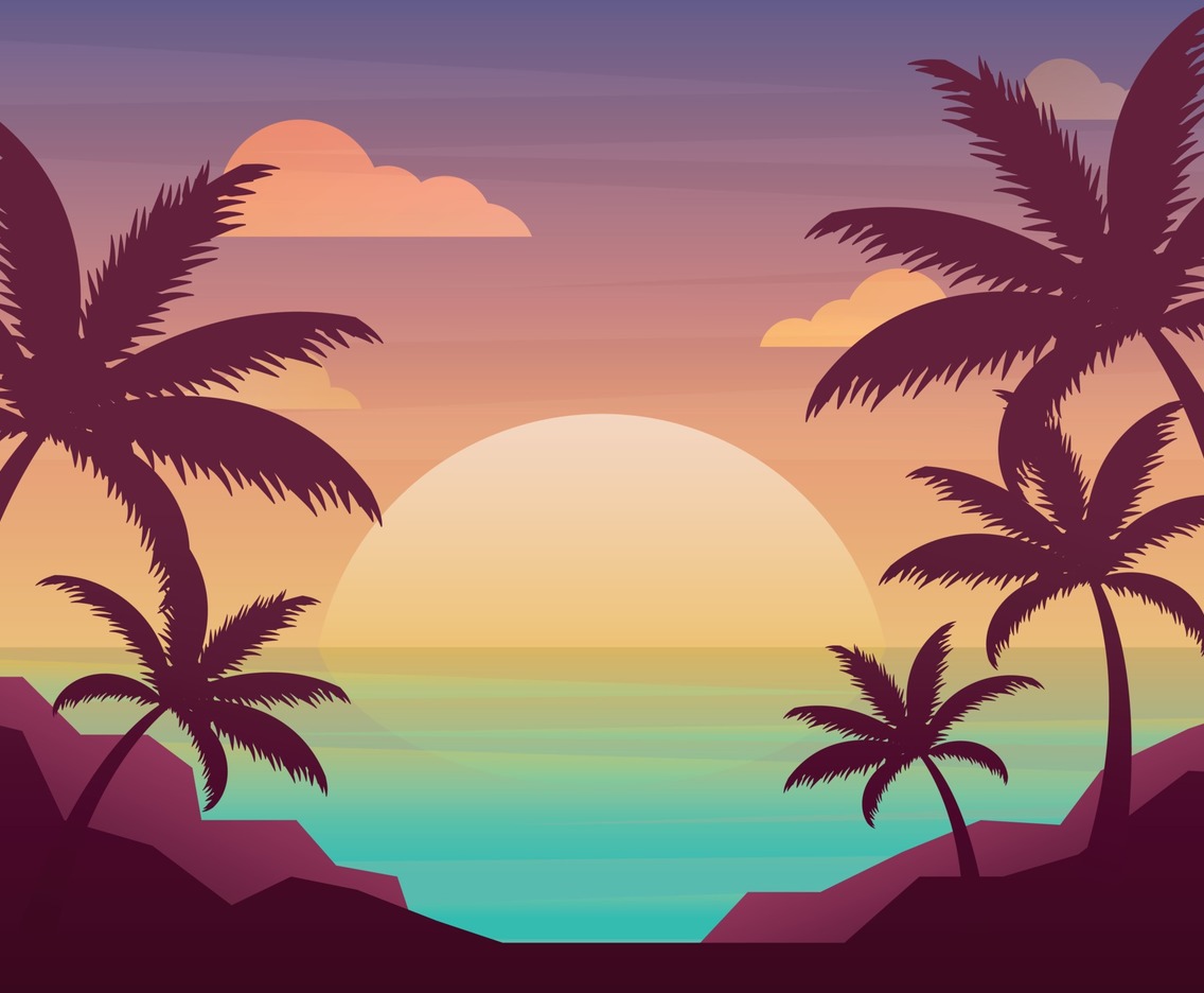 Detail Beach Vector Background Nomer 29