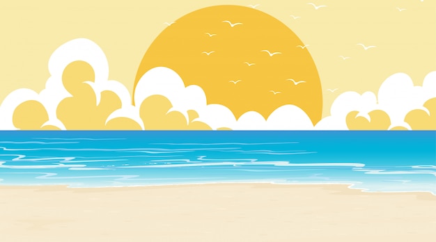 Detail Beach Vector Background Nomer 4