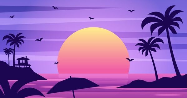 Detail Beach Vector Background Nomer 41