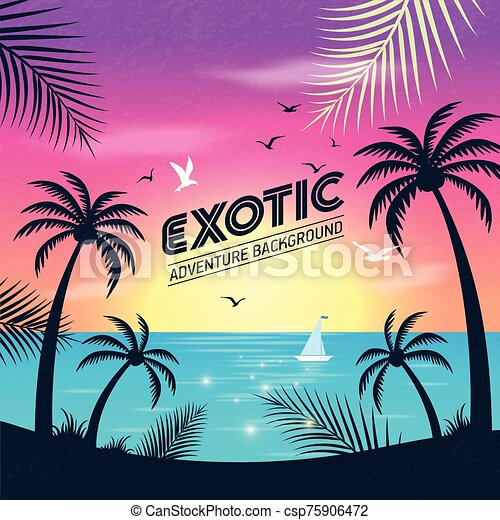 Detail Beach Vector Background Nomer 43