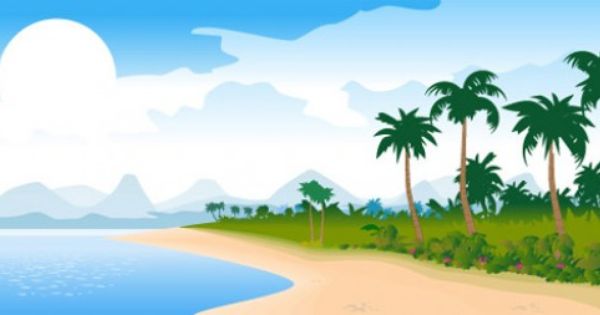Detail Beach Vector Background Nomer 46
