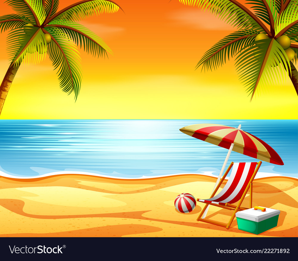 Detail Beach Vector Background Nomer 6