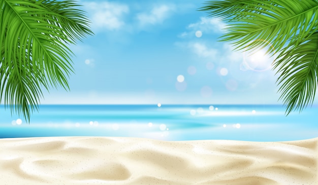 Detail Beach Vector Background Nomer 50