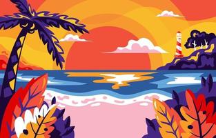 Detail Beach Vector Background Nomer 55