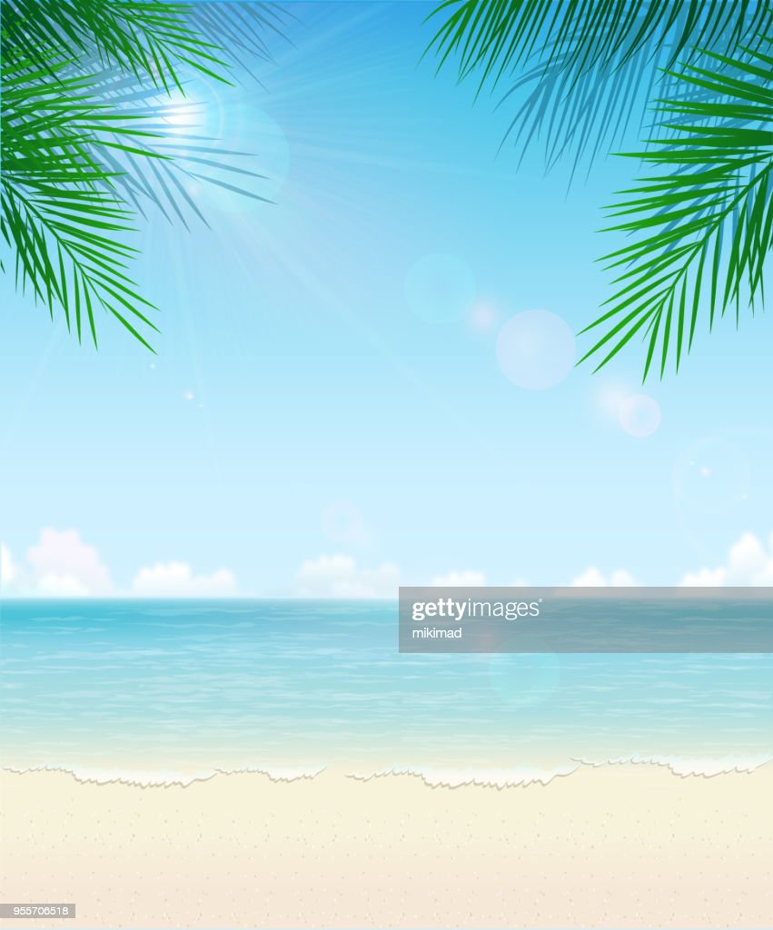 Detail Beach Vector Background Nomer 56