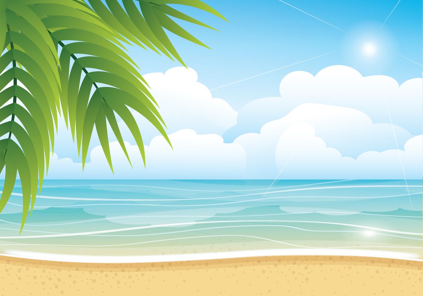 Detail Beach Vector Background Nomer 9