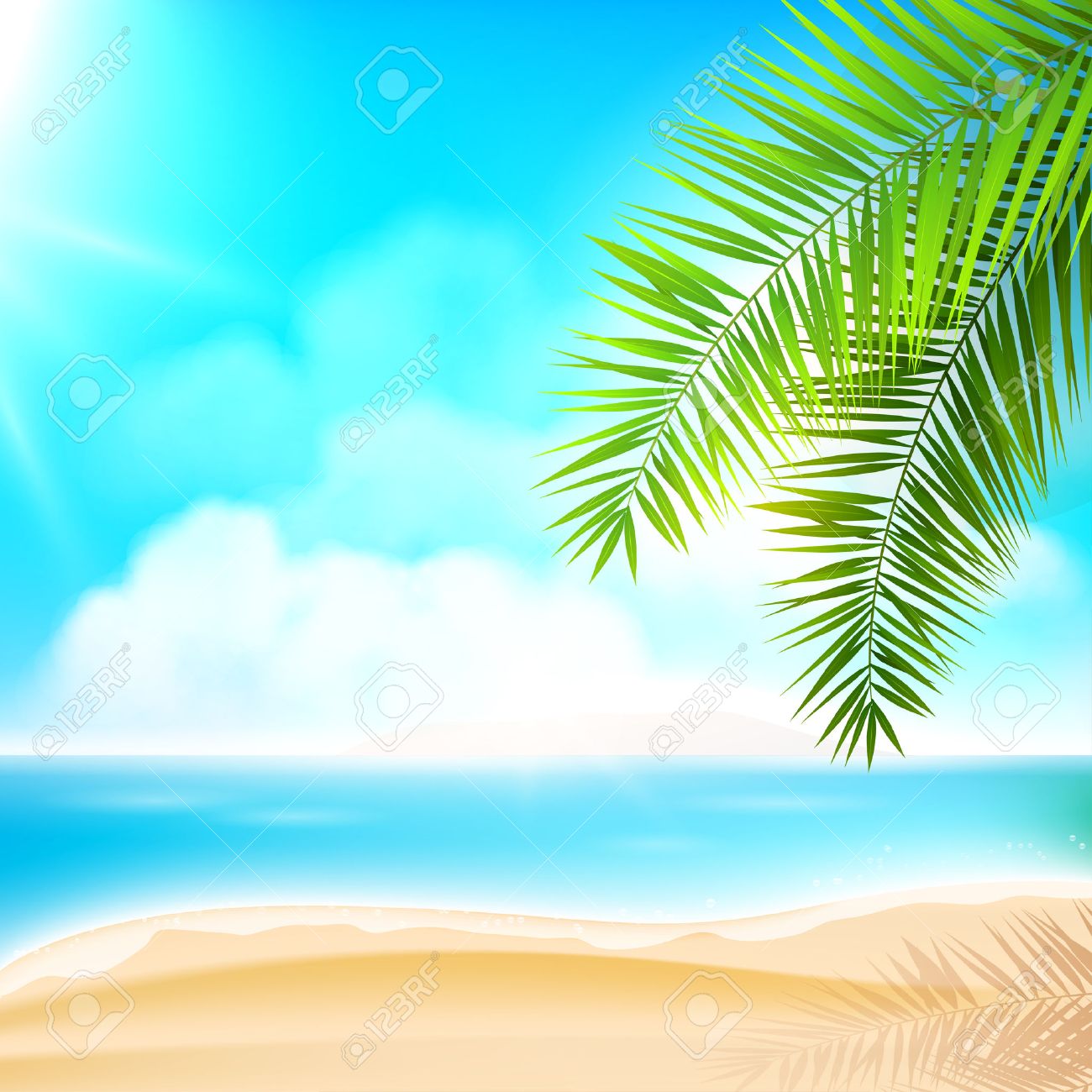 Detail Beach Vector Background Nomer 10