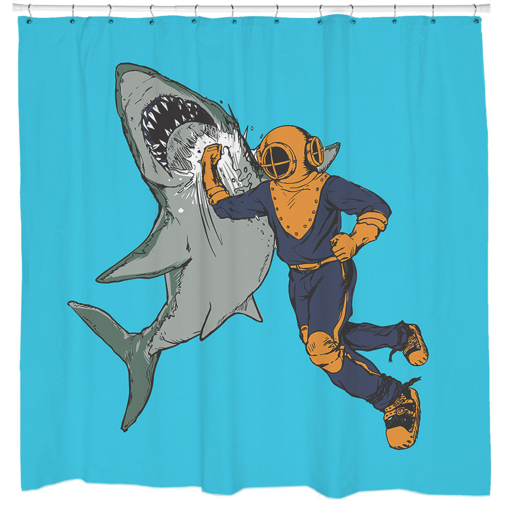 Detail Bear And Shark Shower Curtain Nomer 15