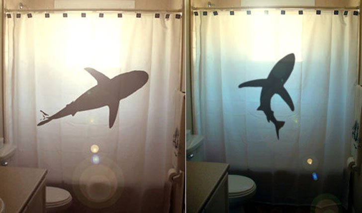 Detail Bear And Shark Shower Curtain Nomer 52