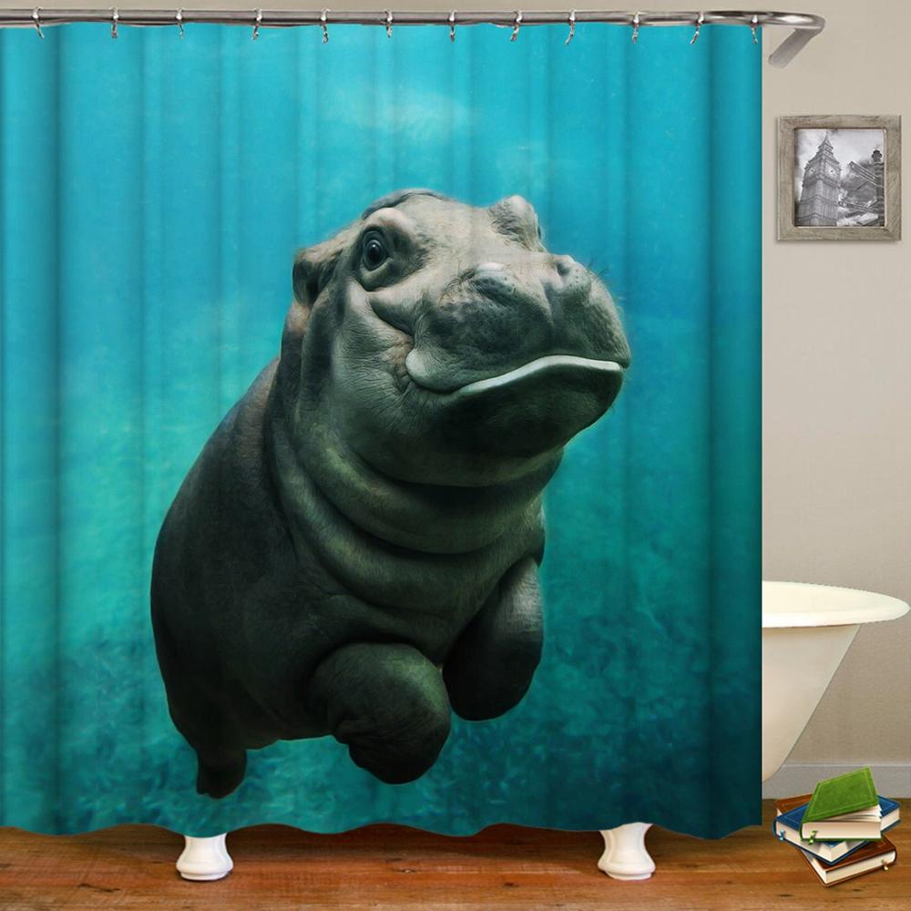 Detail Bear And Shark Shower Curtain Nomer 56