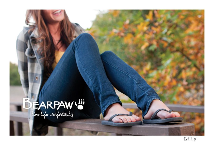 Detail Bear Paw Flip Flops Nomer 28