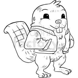 Detail Beaver Clipart Black And White Nomer 41