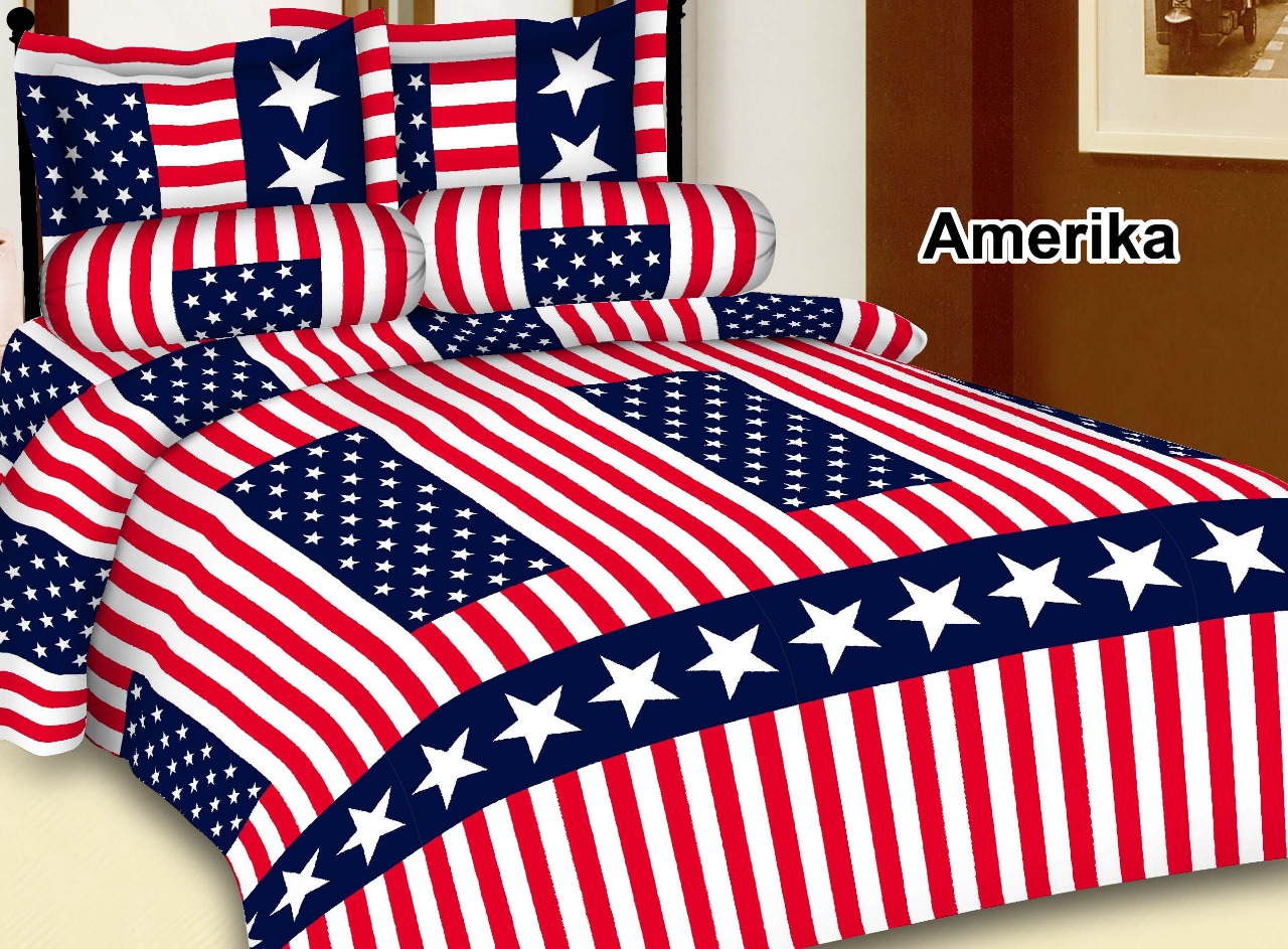 Detail Bed Cover Bendera Amerika Nomer 15