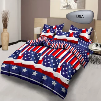 Detail Bed Cover Bendera Amerika Nomer 21