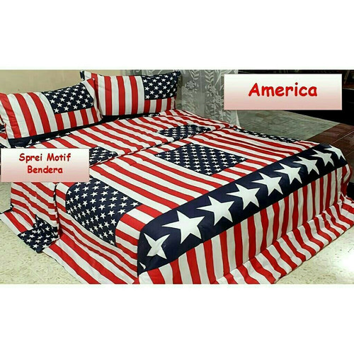 Detail Bed Cover Bendera Amerika Nomer 25