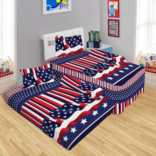 Detail Bed Cover Bendera Amerika Nomer 27