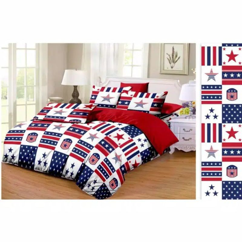 Detail Bed Cover Bendera Amerika Nomer 31