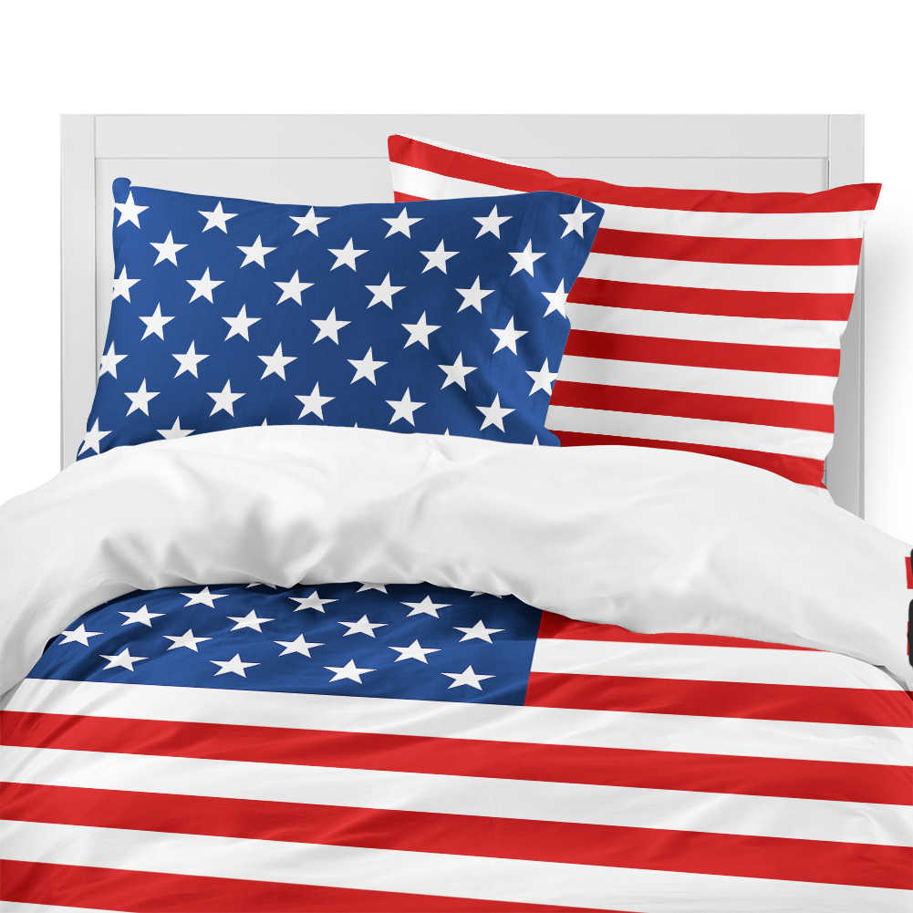 Detail Bed Cover Bendera Amerika Nomer 34