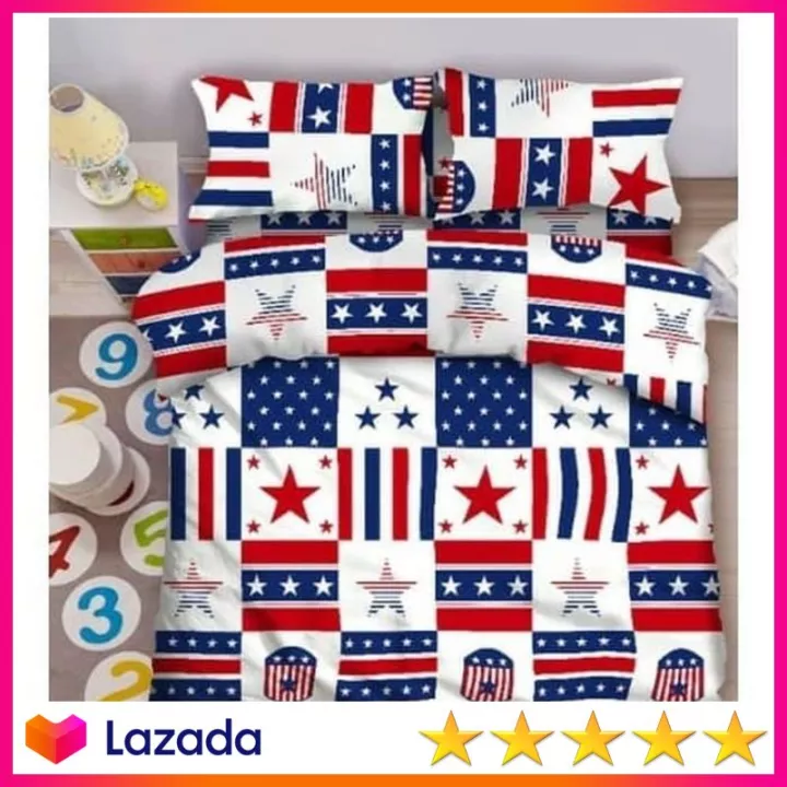 Detail Bed Cover Bendera Amerika Nomer 54