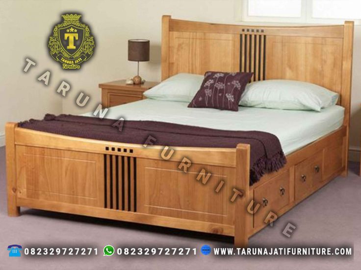 Detail Bed Frame Kayu Nomer 16