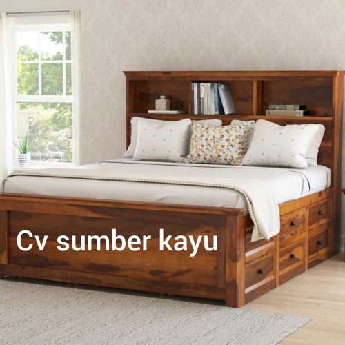 Detail Bed Frame Kayu Nomer 5