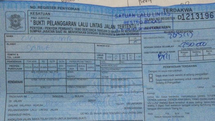 Detail Beda Surat Tilang Biru Dan Merah Nomer 4