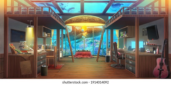 Detail Bedroom Background Anime Nomer 43