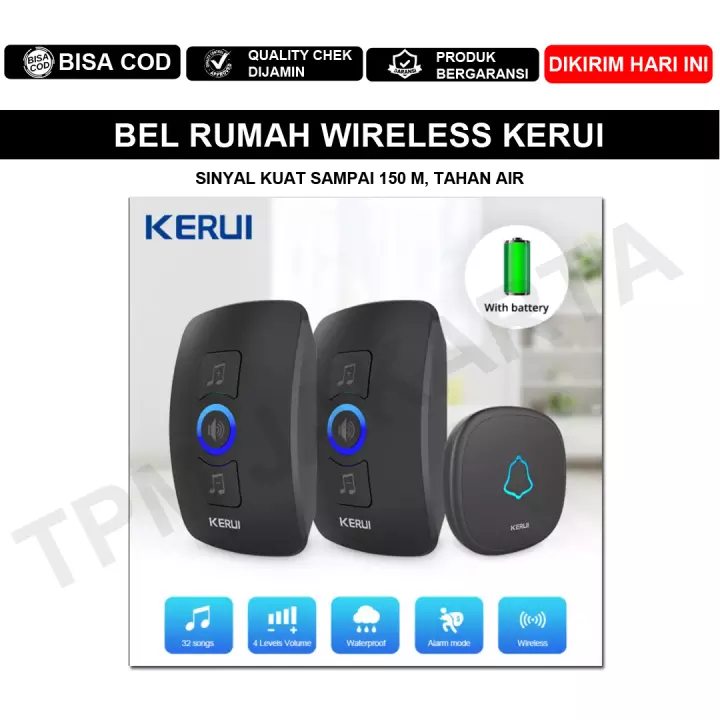 Detail Bel Rumah Wireless Tahan Air Nomer 16