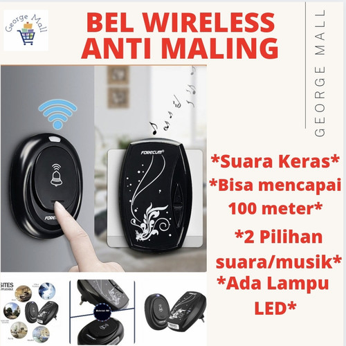 Detail Bel Rumah Wireless Tahan Air Nomer 50