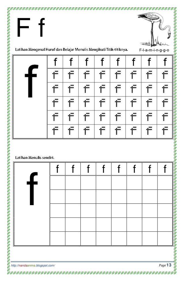 Detail Belajar Huruf F Nomer 3