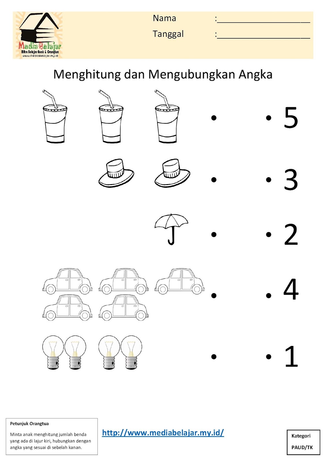 Detail Belajar Mencocokkan Angka Gambar Nomer 5