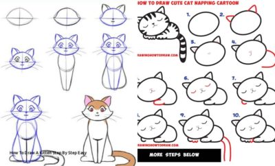 Detail Belajar Menggambar Kucing Nomer 55