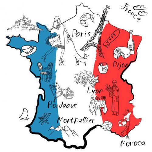 Detail Frankreich Provinzen Karte Nomer 3