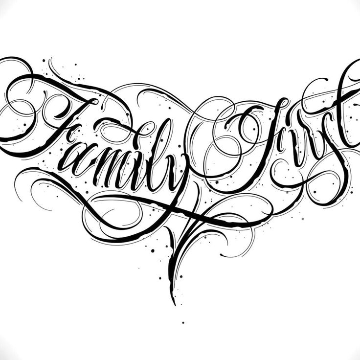 Detail Tattoo Lettering Family Nomer 13