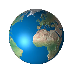 Detail 3d Globus Nomer 3