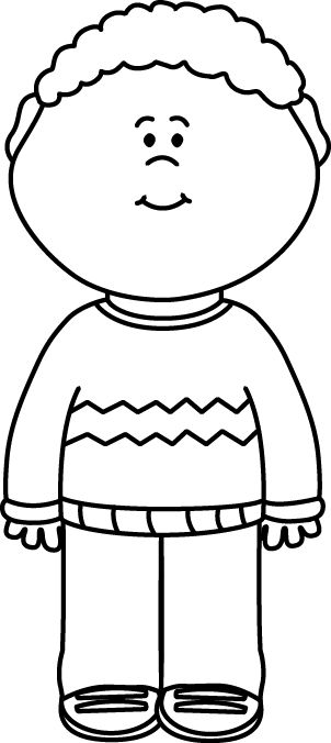 Child Black And White Clipart - KibrisPDR