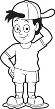 Detail Child Black And White Clipart Nomer 3