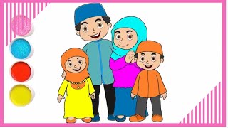 Detail Foto Kartun Keluarga Islami Nomer 18