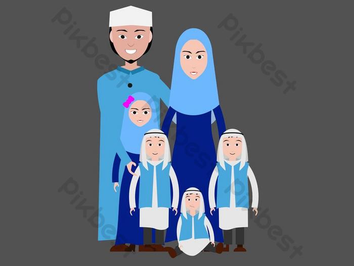 Detail Foto Kartun Keluarga Islami Nomer 41