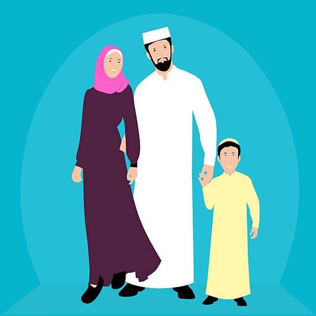 Detail Foto Kartun Keluarga Islami Nomer 42