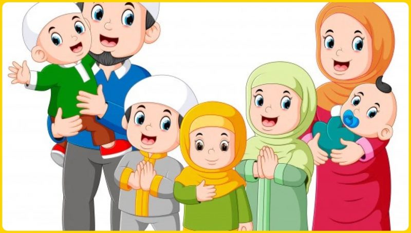 Detail Foto Kartun Keluarga Islami Nomer 45