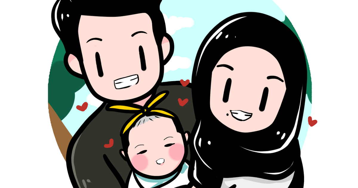 Detail Foto Kartun Keluarga Muslimah Nomer 10