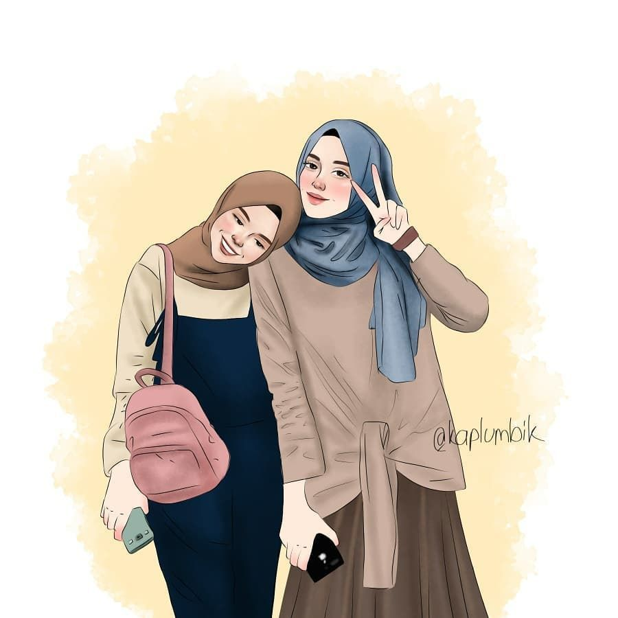 Foto Kartun Muslimah Bersahabat - KibrisPDR