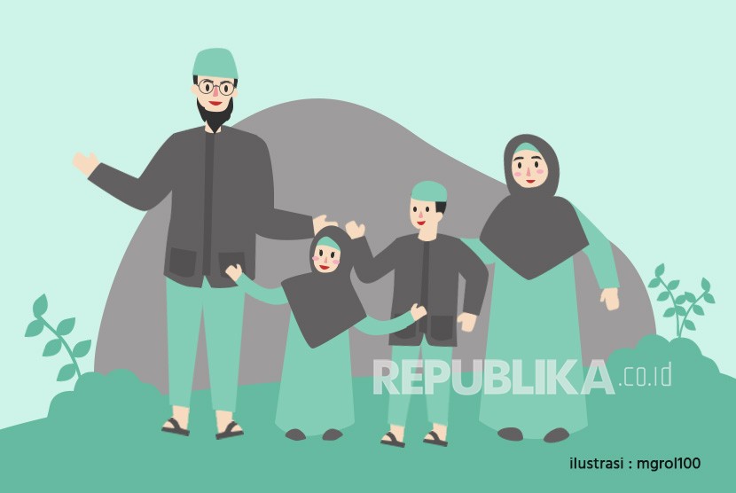 Detail Foto Keluarga Muslim Bahagia Nomer 39