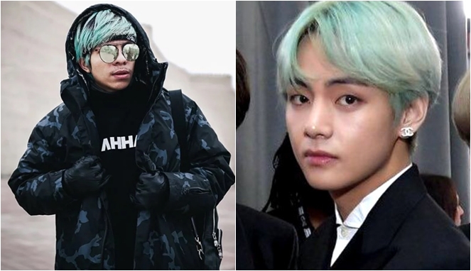 Detail Foto Kim Taehyung Rambut Biru Nomer 45