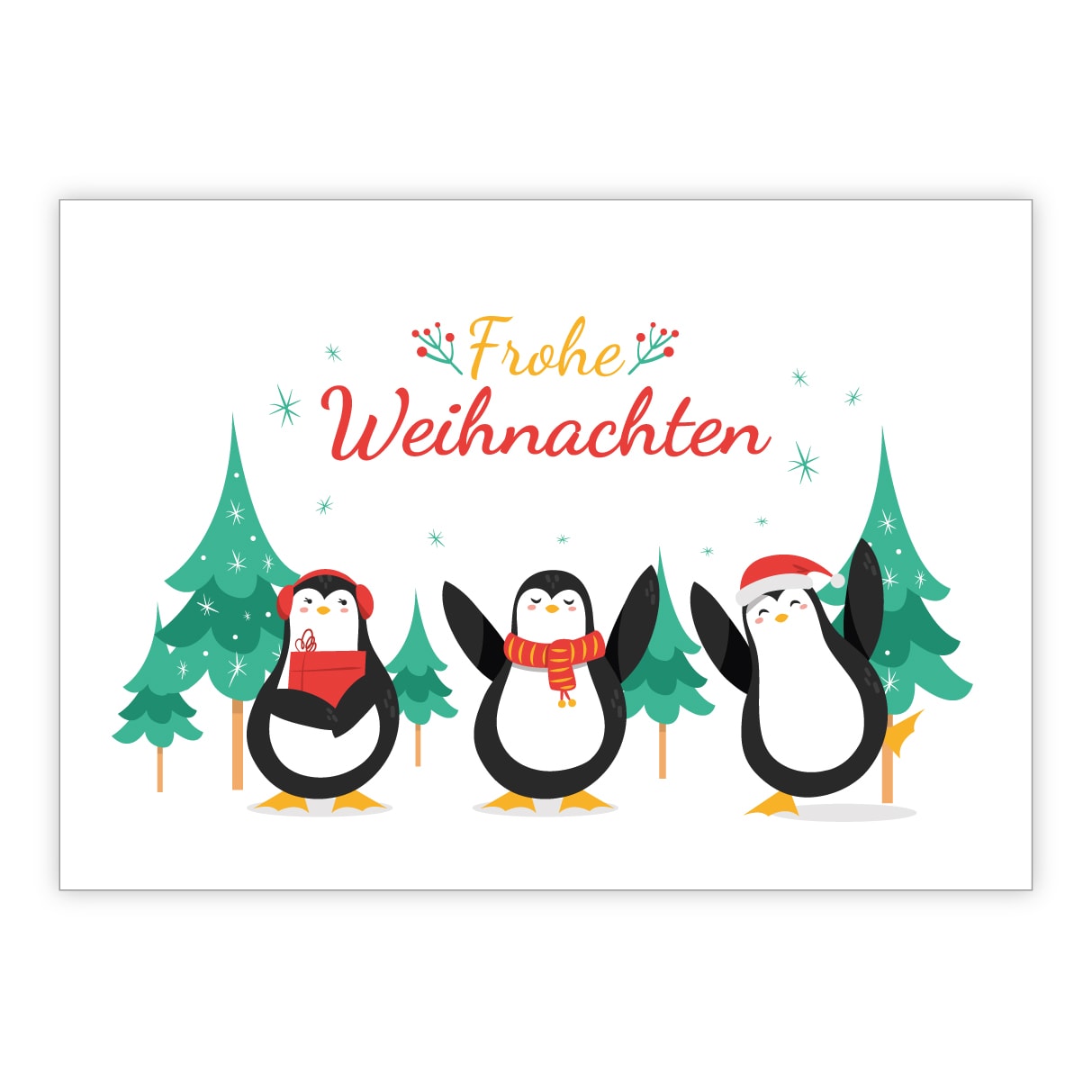 Detail Weihnachtskarte Pinguin Nomer 3