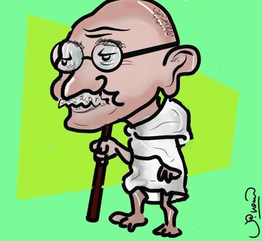 Detail Caricature Gandhi Nomer 5