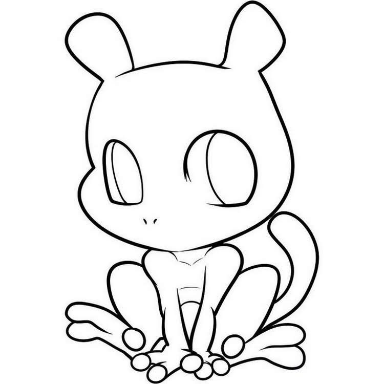 Detail Coloring Pages Pokemon Mewtwo Nomer 6