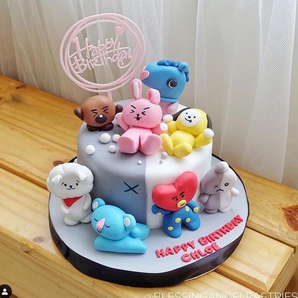 Detail Foto Kue Ulang Tahun Bts Nomer 6